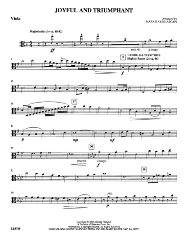 Joyful and Triumphant - Viola