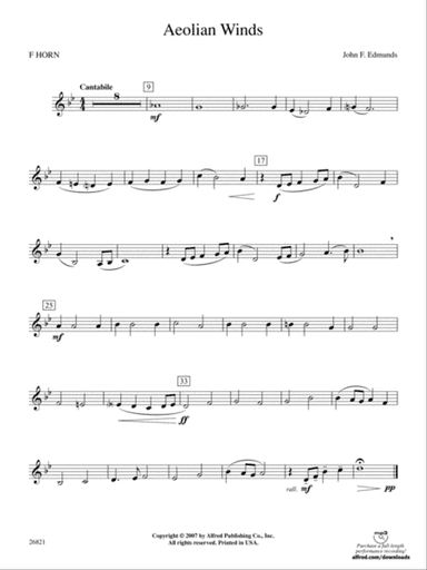 Aeolian Winds: 1st F Horn