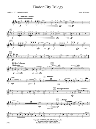 Timber City Trilogy: E-flat Alto Saxophone