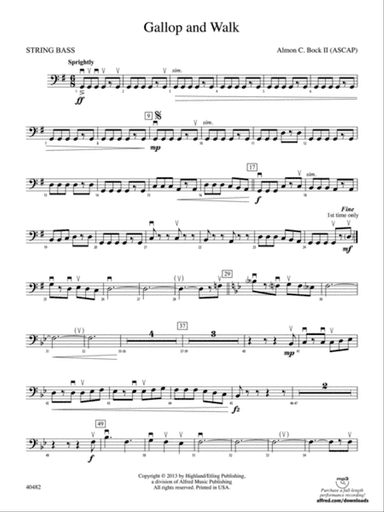 Gallop and Walk: String Bass