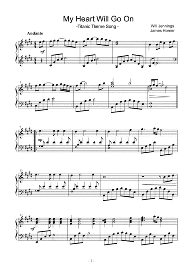 My Heart Will Go On (love Theme From 'titanic')