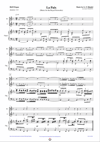 Paix and Rejoicing (Music for the Royal Fireworks)