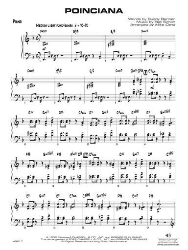 Poinciana: Piano Accompaniment