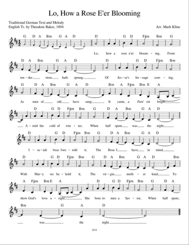 Lo, How a Rose E'er Blooming