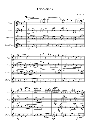 Evocations - Flute Quartet