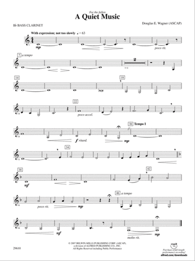 A Quiet Music: B-flat Bass Clarinet