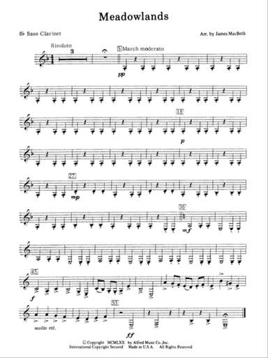 Meadowlands: B-flat Bass Clarinet