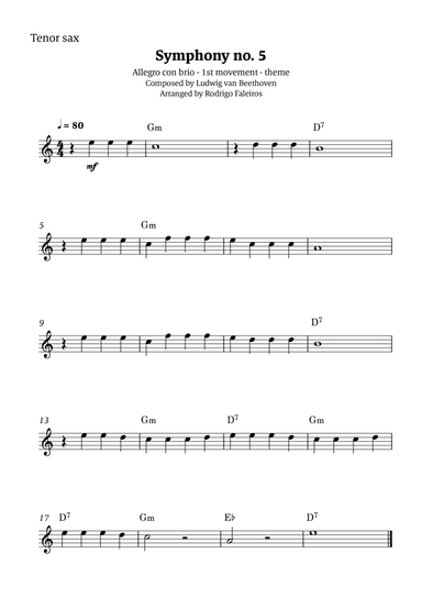 Symphony no. 5 - 1st movement (theme)