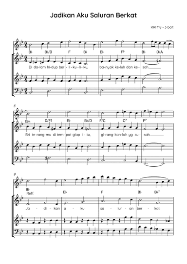 Make Me A Blessing - Score Only