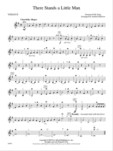 There Stands a Little Man: 2nd Violin