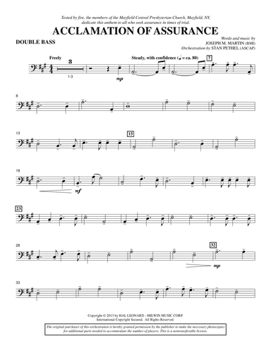 Acclamation of Assurance - Double Bass