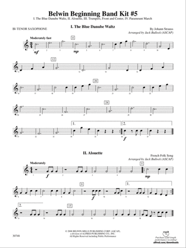 Belwin Beginning Band Kit #5: B-flat Tenor Saxophone