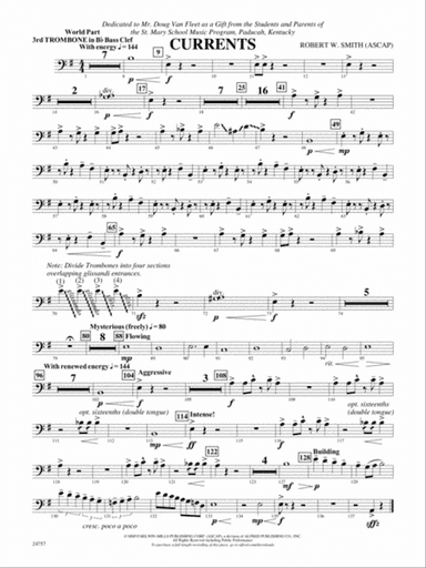 Currents: (wp) 3rd B-flat Trombone B.C.