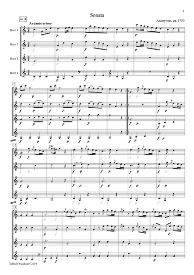 Sonata in D (ca. 1750)
