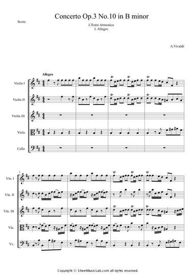 Concerto Op.3 No.10 in B minor I. Allegro