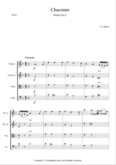 Chaconne from Partita in D Minor BWV 1004