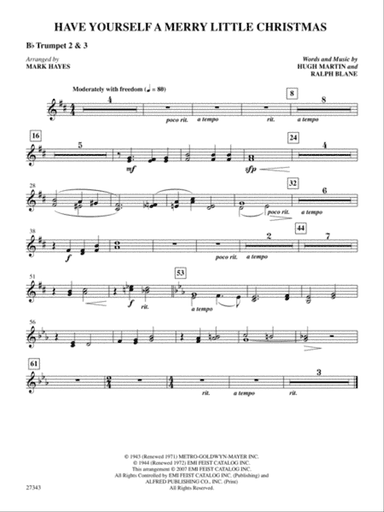 Have Yourself a Merry Little Christmas: 2nd & 3rd Trumpet