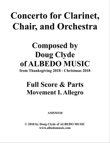 Concerto for Clarinet, Chair, and Orchestra. Movement I. Allegro.