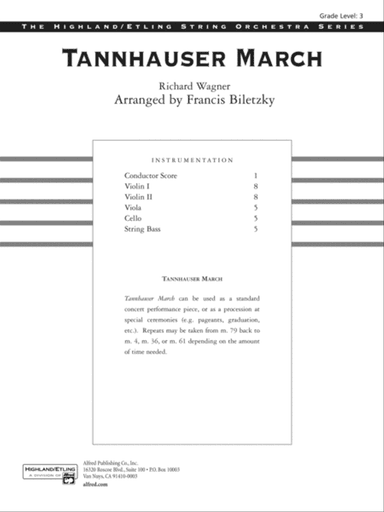 Tannhäuser March: Score