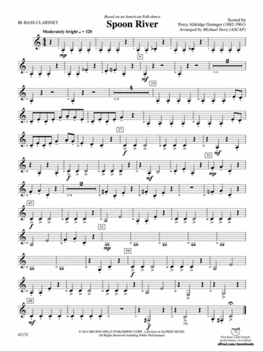 Spoon River: B-flat Bass Clarinet