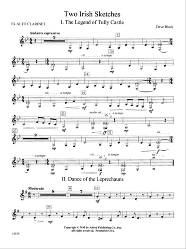 Two Irish Sketches: E-flat Alto Clarinet