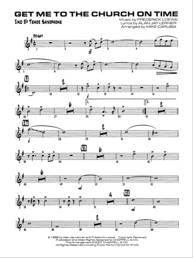 Get Me to the Church on Time: 2nd B-flat Tenor Saxophone