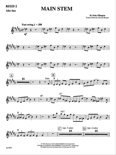 Main Stem: 2nd E-flat Alto Saxophone