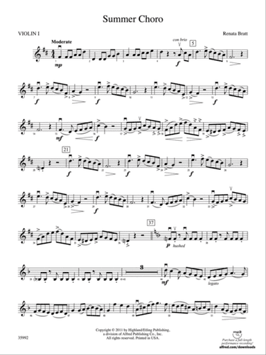 Summer Choro: 1st Violin