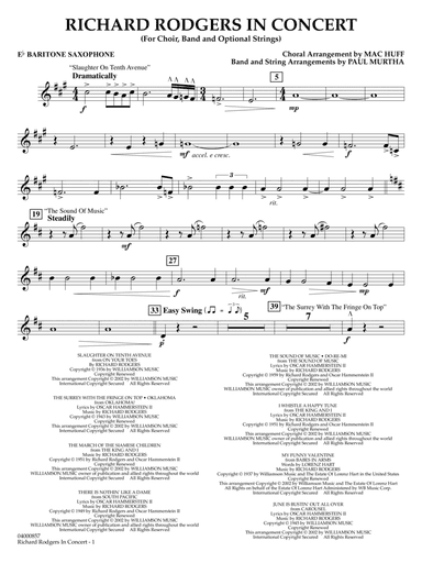 Richard Rodgers in Concert (Medley) (arr. Mac Huff, Paul Murtha) - Eb Baritone Saxophone