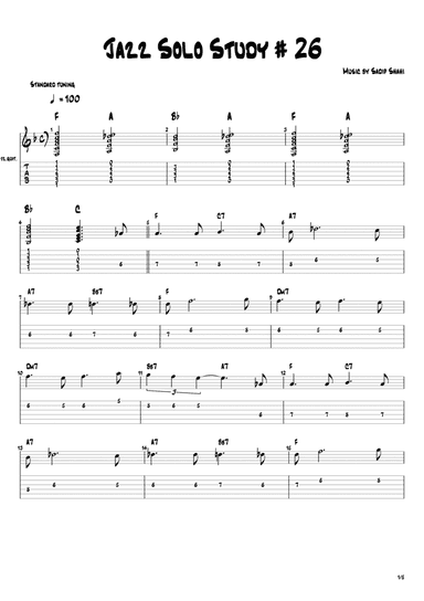 Jazz Solo Study # 26