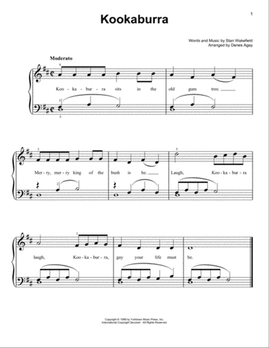 The Kookaburra Laughed (arr. Denes Agay)