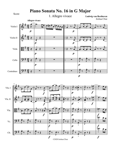 Piano Sonata No. 16, Movement 1
