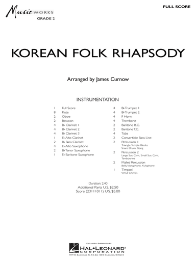 Korean Folk Rhapsody - Full Score