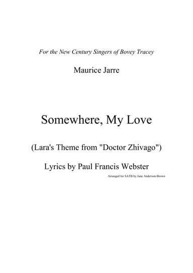 Somewhere, My Love