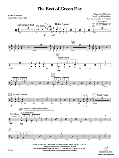 The Best of Green Day: 1st Percussion