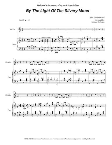 By The Light Of The Silvery Moon (Flute or Violin solo and Piano)