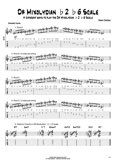 D# Mixolydian b2 b6 Scale (4 Ways to Play)