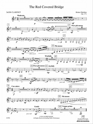 The Red Covered Bridge: 3rd B-flat Clarinet