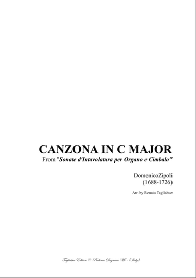 CANZONA IN C MAJOR - D. Zipoli - From Sonate d'intavolatura per Organo e Cimbalo