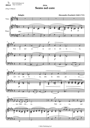 Sento nel core (C-sharp minor)