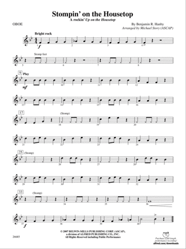 Stompin' on the Housetop: Oboe
