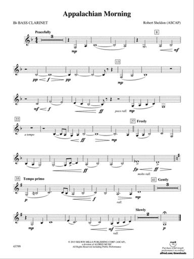 Appalachian Morning: B-flat Bass Clarinet