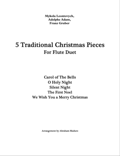5 Traditional Christmas Pieces For Flute Duet