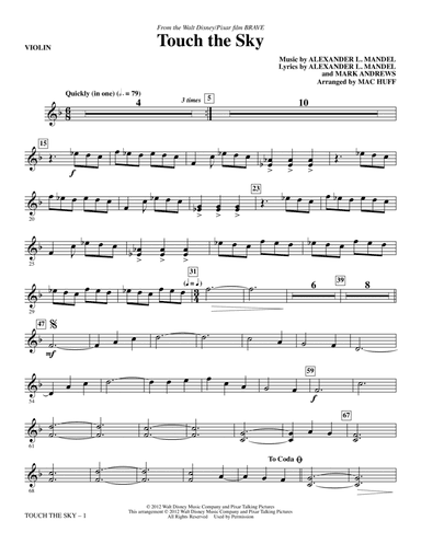 Touch The Sky (from Brave) (arr. Mac Huff) - Violin
