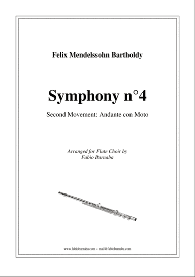 Andante con Moto - from Mendelssohn's Symphony n°4 "Italiana" - for Flute Choir