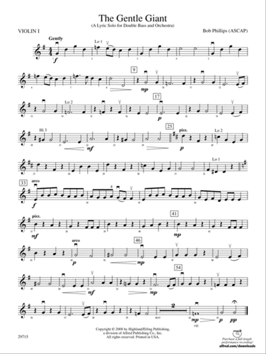 The Gentle Giant (A Lyric Solo for Double Bass and Orchestra): 1st Violin