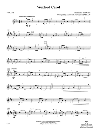 Wexford Carol: 1st Violin