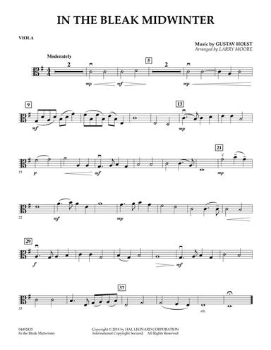 In the Bleak Midwinter (arr. Larry Moore) - Viola