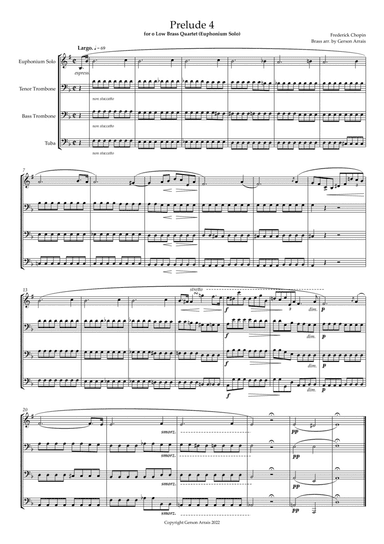 Prelude 4 for Low Brass Quartet