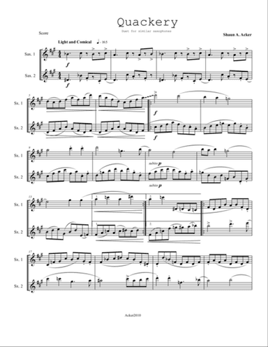 Quackery (Saxophone Duet)